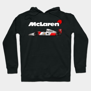 Ayrton Senna's McLaren Honda MP4/7 Illustration Hoodie